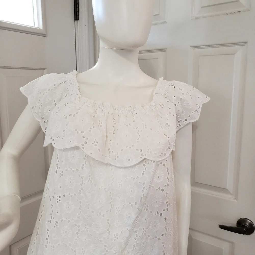 Tory Burch Broderie Lace Eyelet Dress Size Small